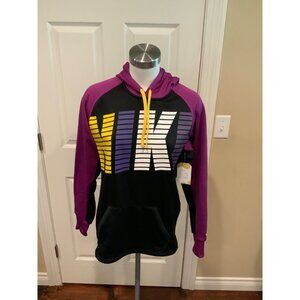 Nike Therma-Fit Black & Purple Hooded Sweatshirt, Size M